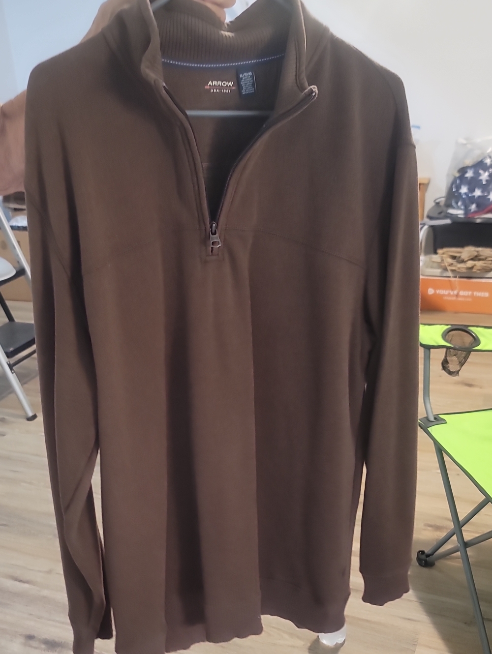 Arrow Men’s Dark Brown Half-Zip Sweater